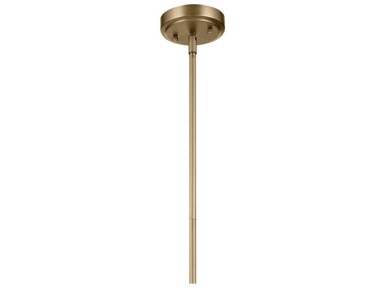Kichler Everly 1-Light Natural Brass Mini Pendant