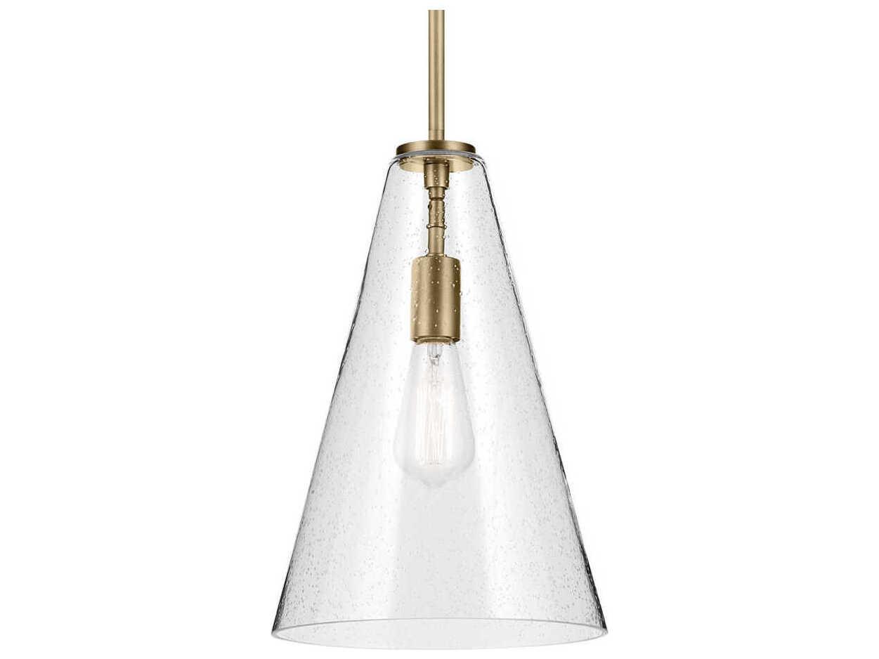 Kichler Everly 1-Light Natural Brass Mini Pendant