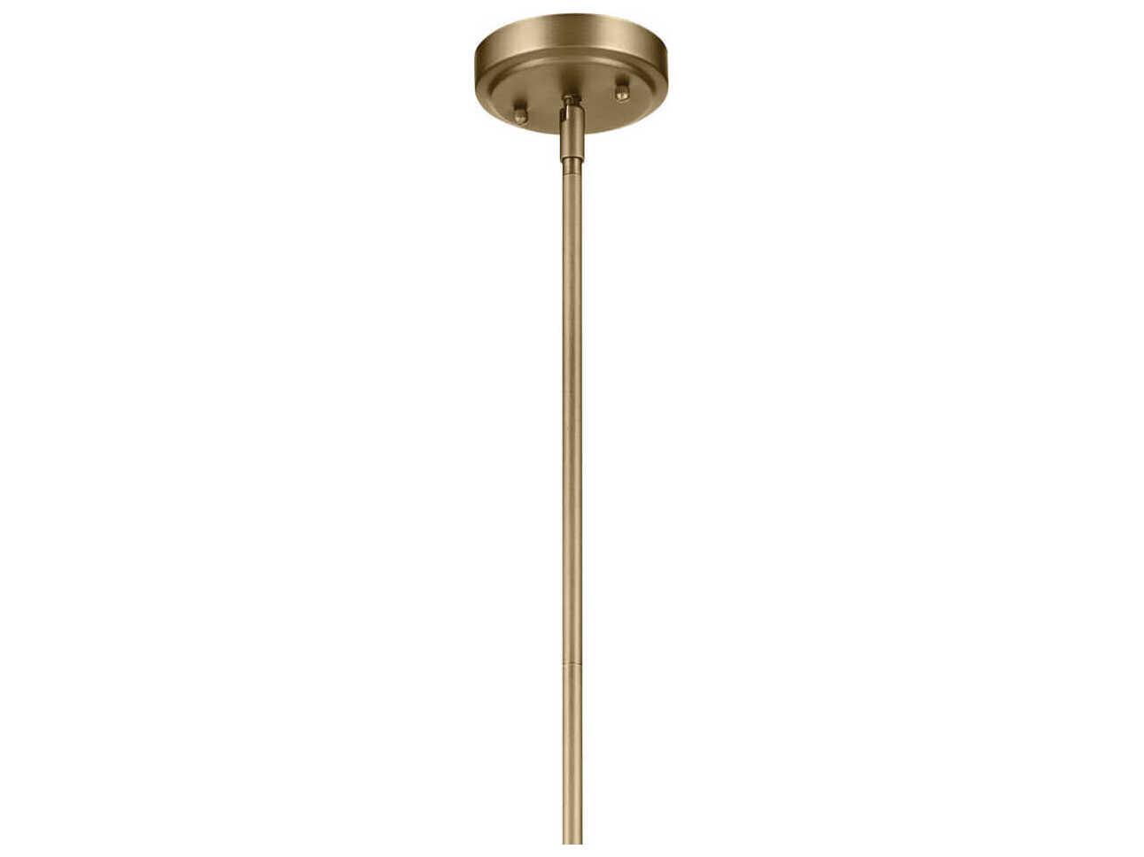 Kichler Everly 1-Light Natural Brass Mini Pendant