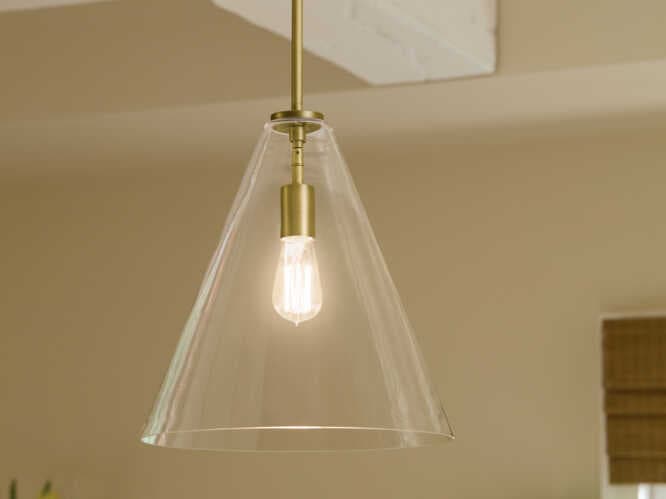 Kichler Everly 1-Light Natural Brass Pendant