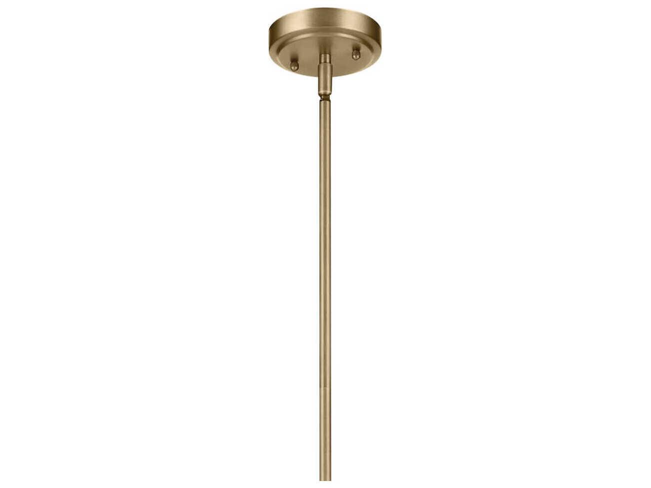 Kichler Everly 1-Light Natural Brass Bell Mini Pendant