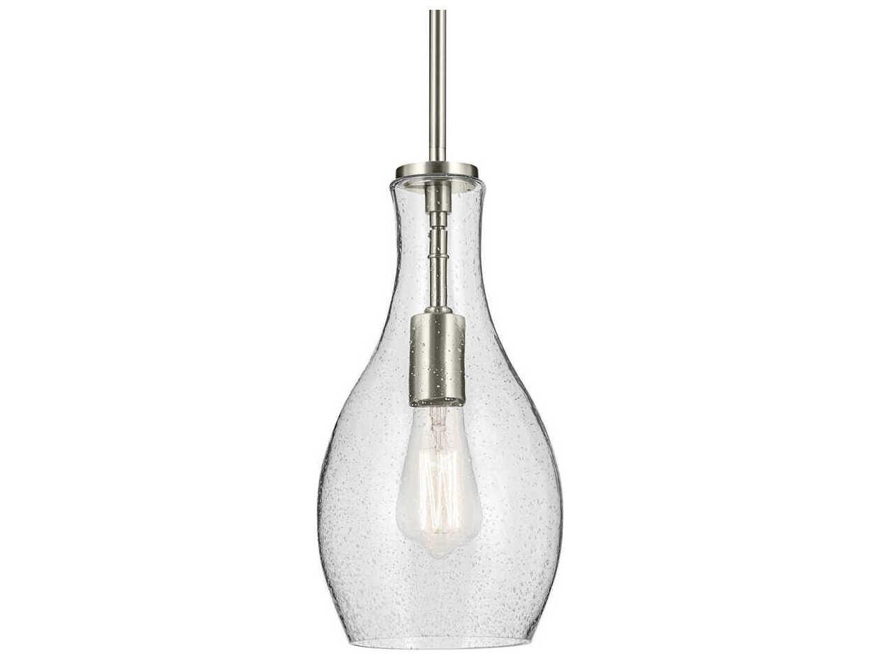 Kichler Everly 1-Light Brushed Nickel Bell Mini Pendant