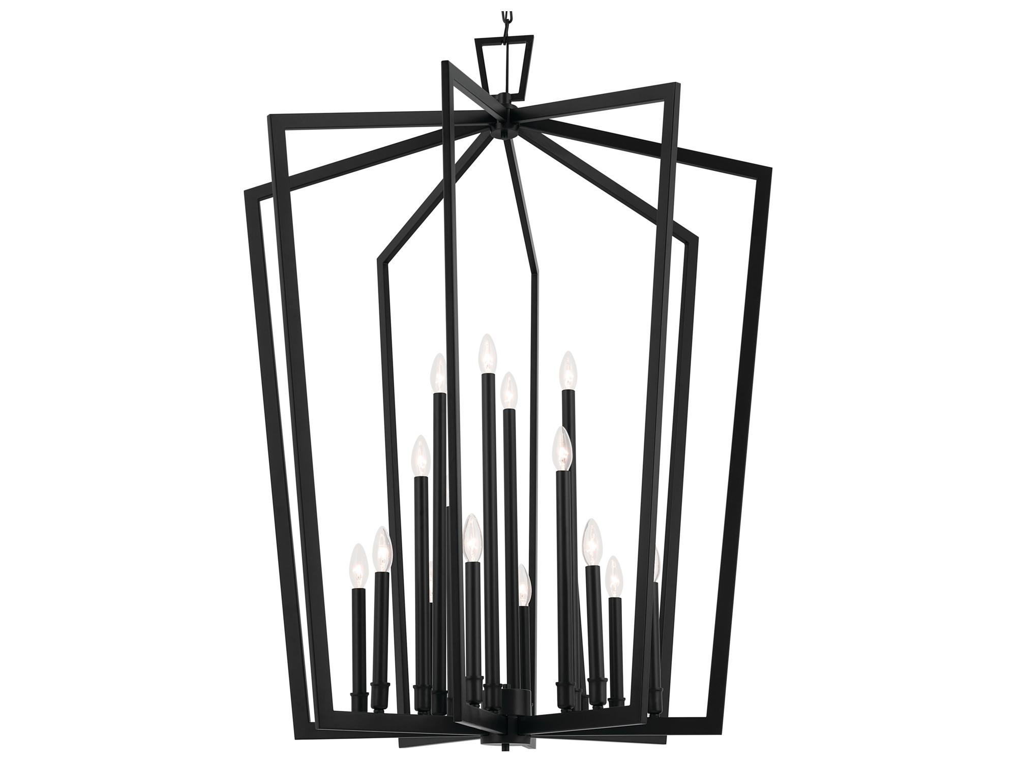 Kichler Abbotswell 16-Light Black Geometric Pendant