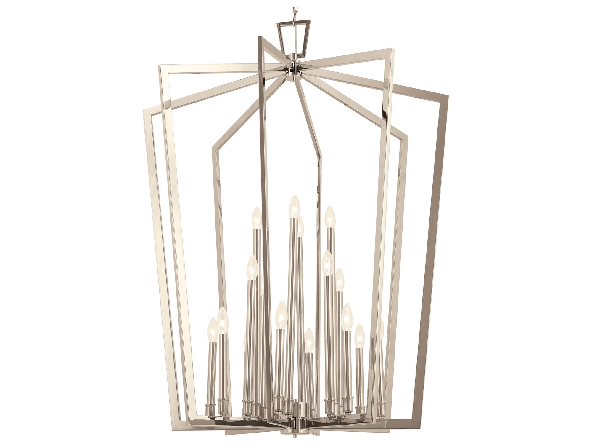 Kichler Abbotswell 16-Light Polished Nickel Geometric Linear Pendant