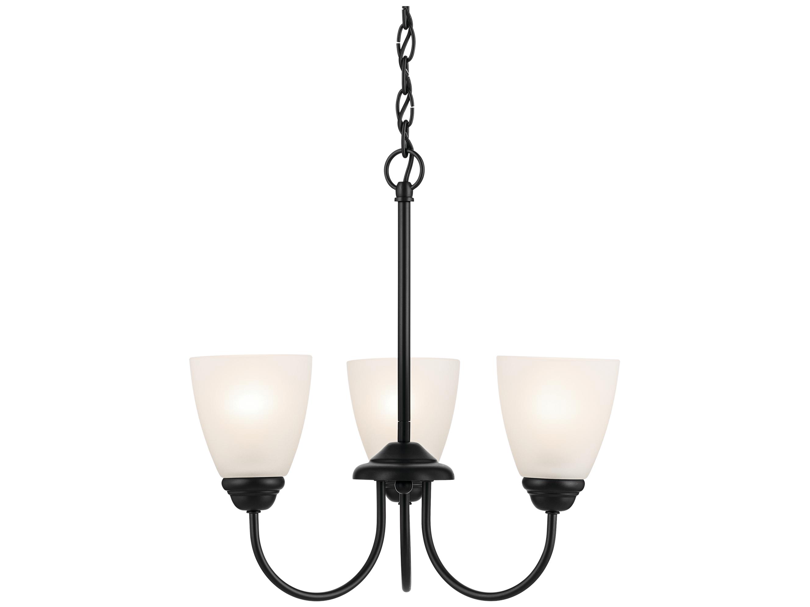 Kichler Jolie 3-Light Black Bell Chandelier