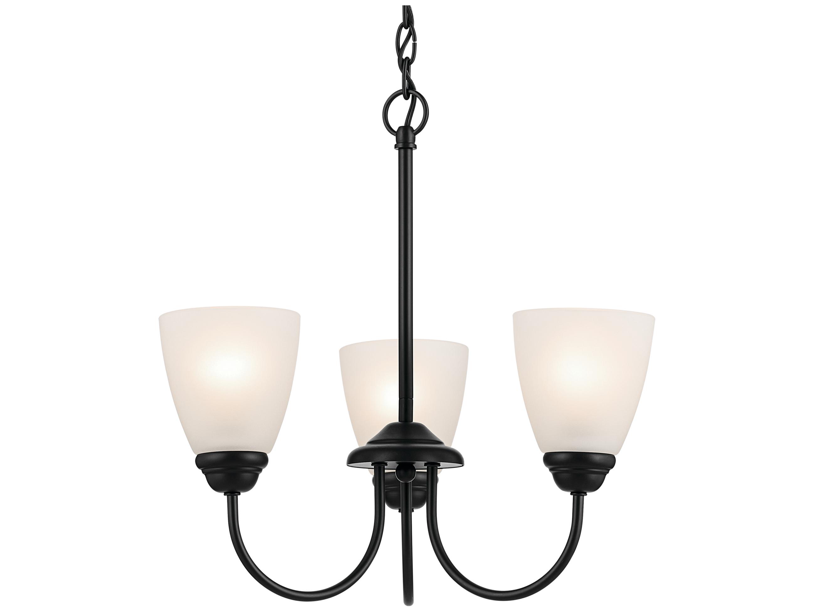 Kichler Jolie 3-Light Black Bell Chandelier