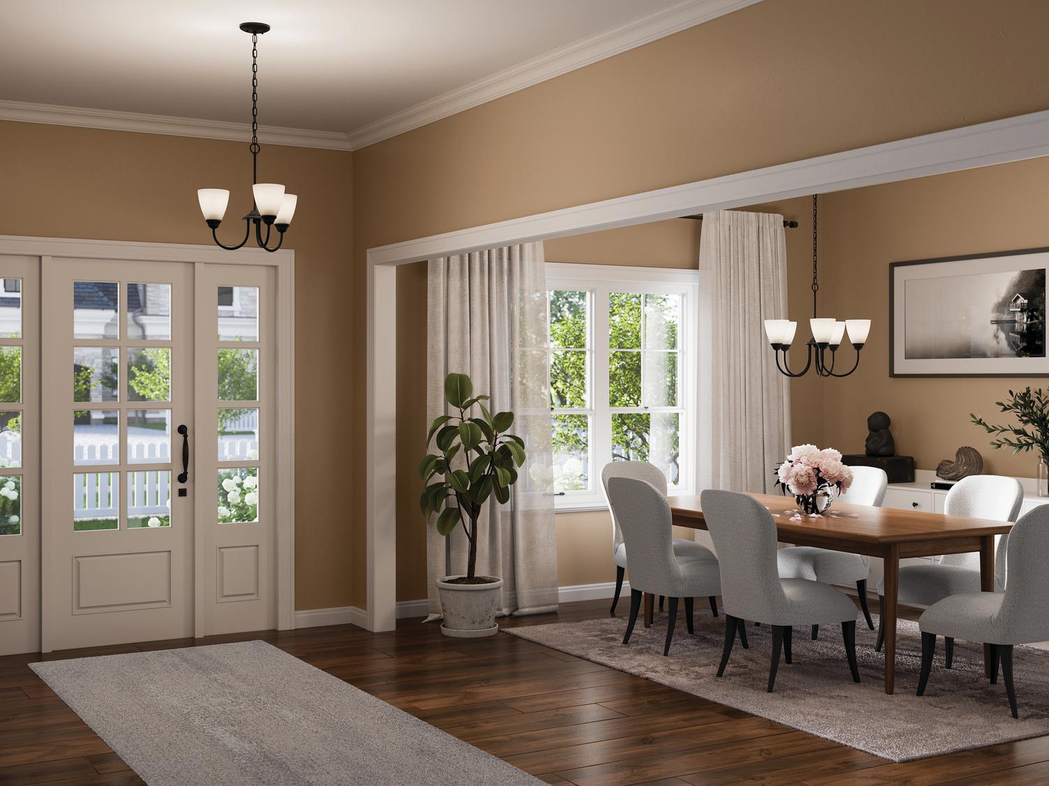 Kichler Jolie 3-Light Black Bell Chandelier