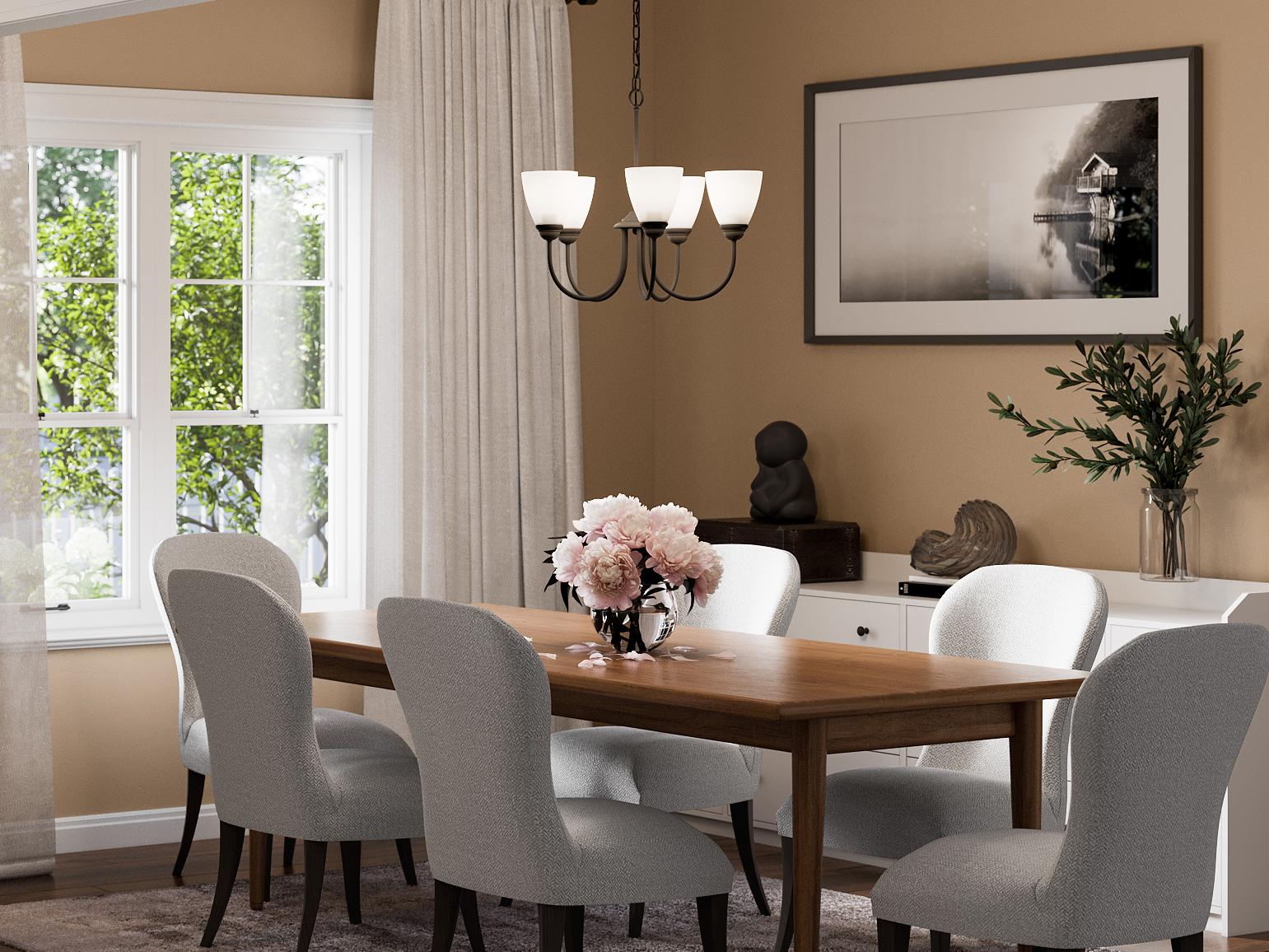 Kichler Jolie 5-Light Black Bell Chandelier