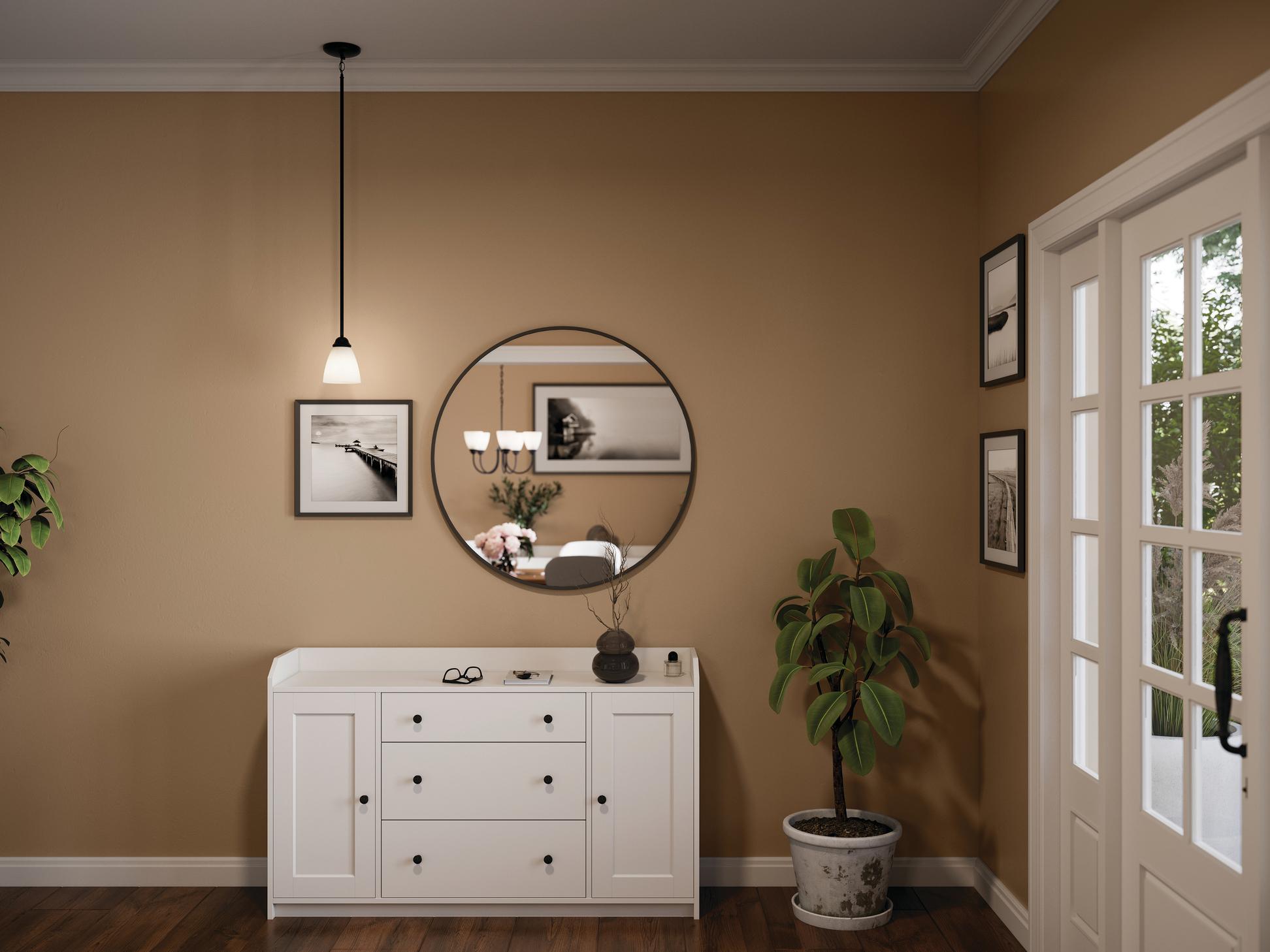 Kichler Jolie 1-Light Black Mini Pendant