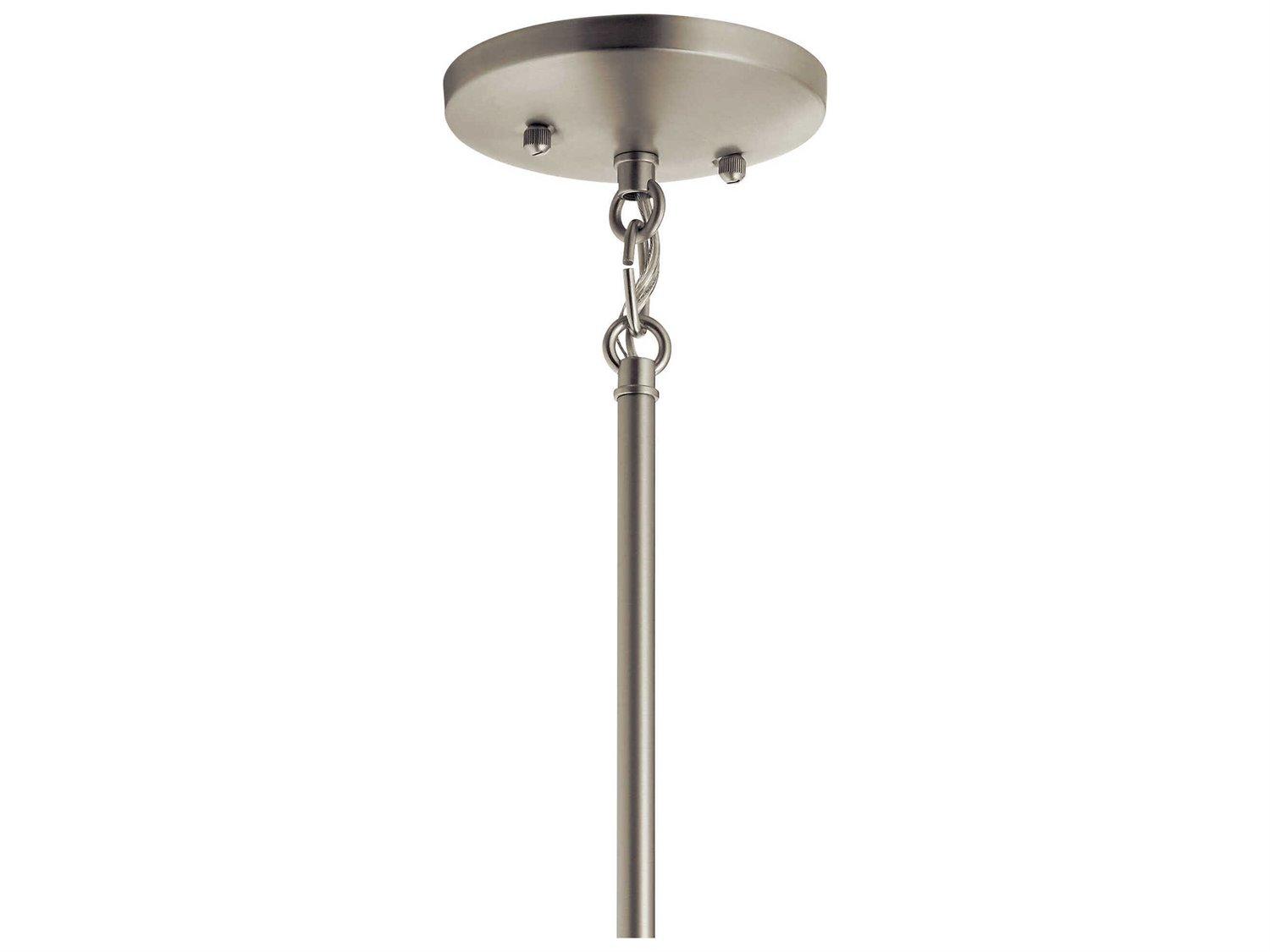 Kichler Jolie 1-Light Brushed Nickel Glass Bell Mini Pendant