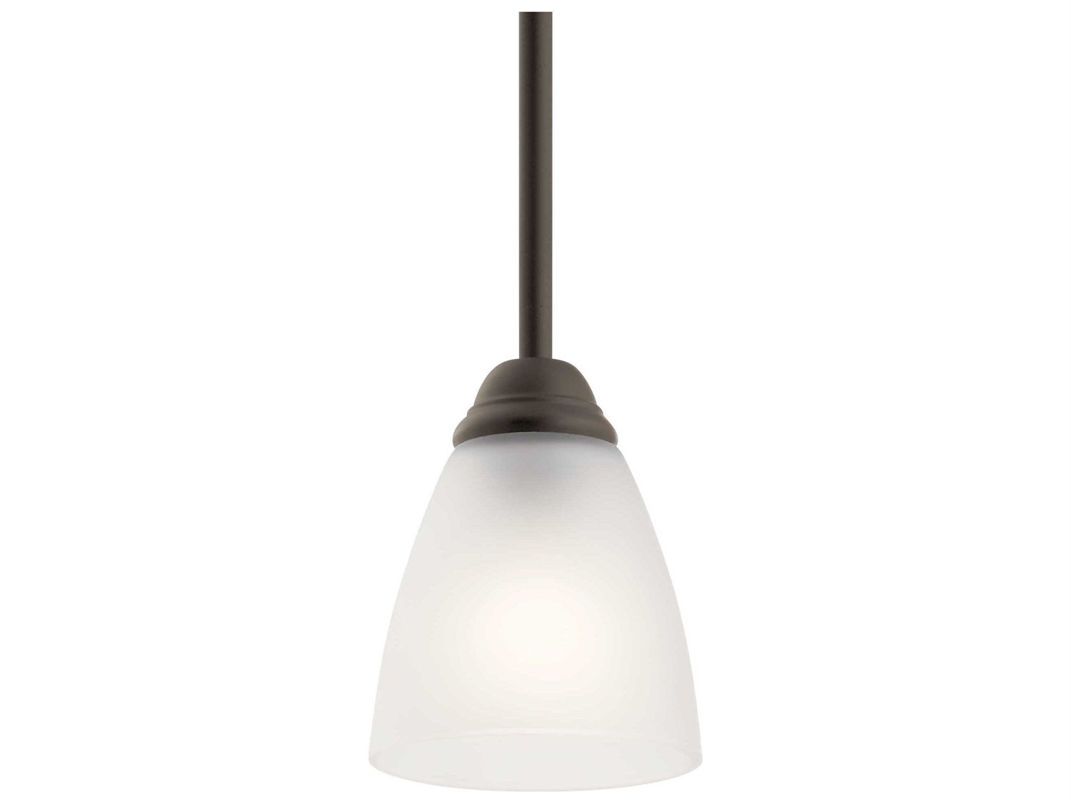 Kichler Jolie 1-Light Olde Bronze Glass Bell Mini Pendant