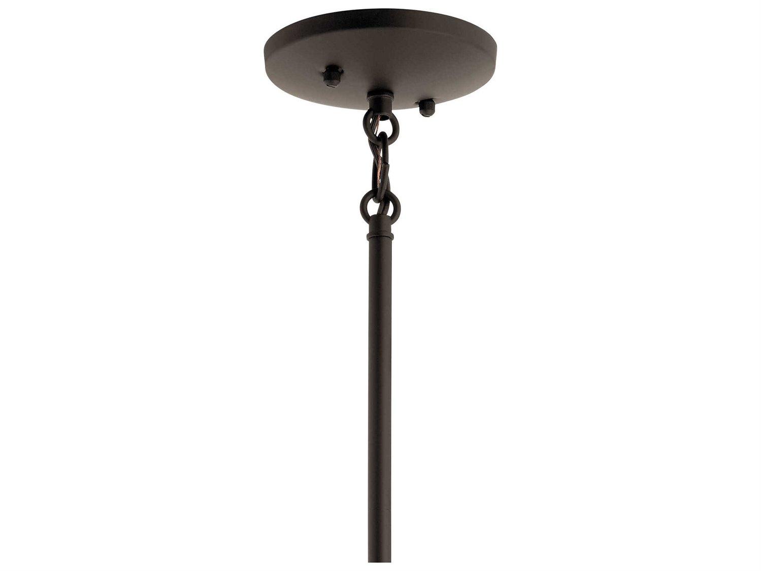 Kichler Jolie 1-Light Olde Bronze Glass Bell Mini Pendant