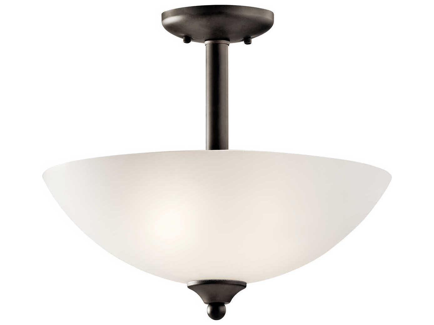 Kichler Jolie 2-Light Olde Bronze Glass Bowl Pendant