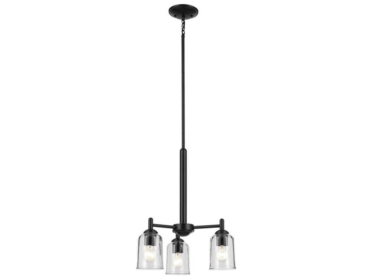 Kichler Shailene 3-Light Black Bell Chandelier