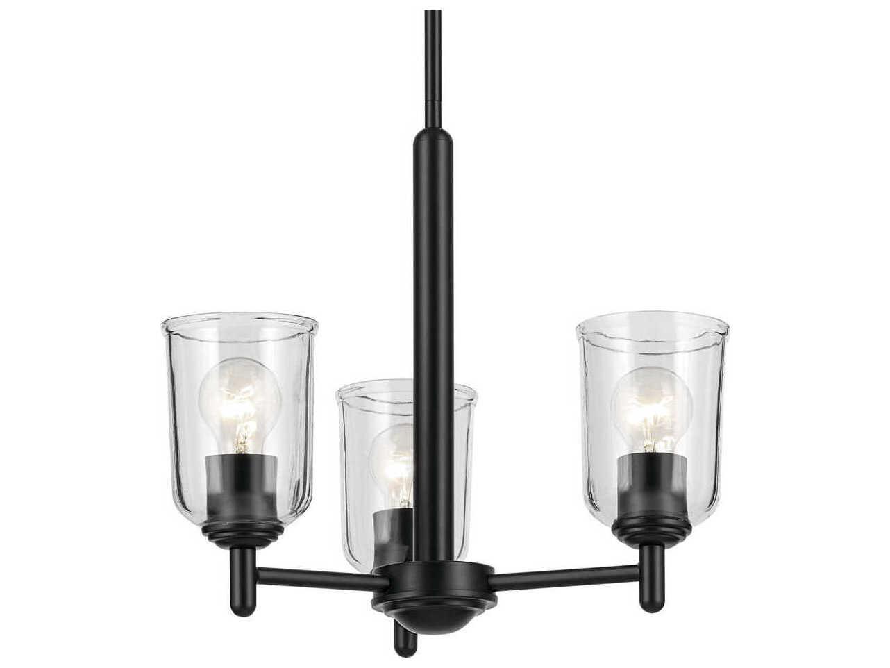 Kichler Shailene 3-Light Black Bell Chandelier