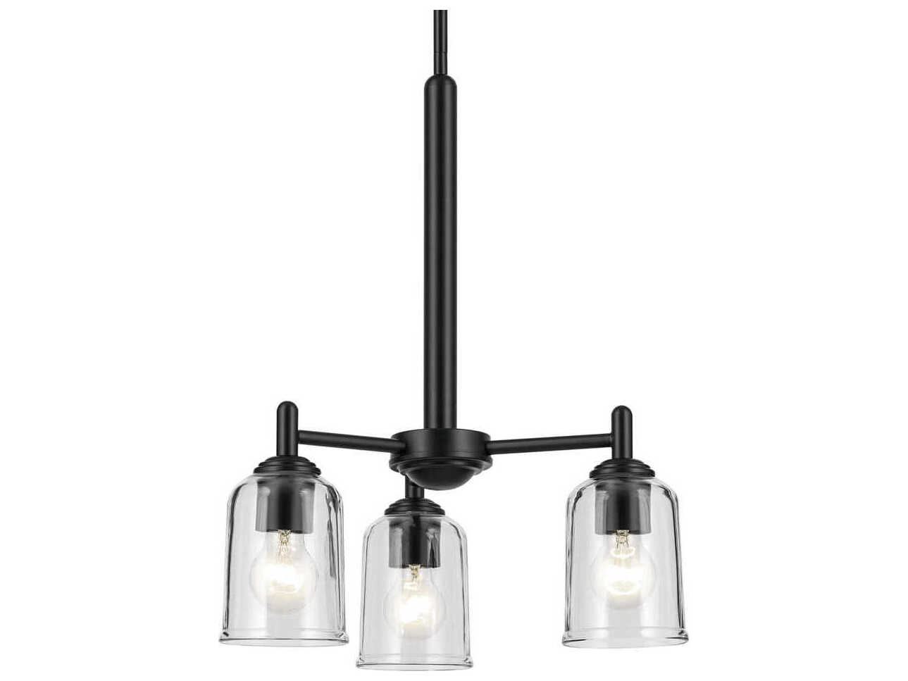 Kichler Shailene 3-Light Black Bell Chandelier