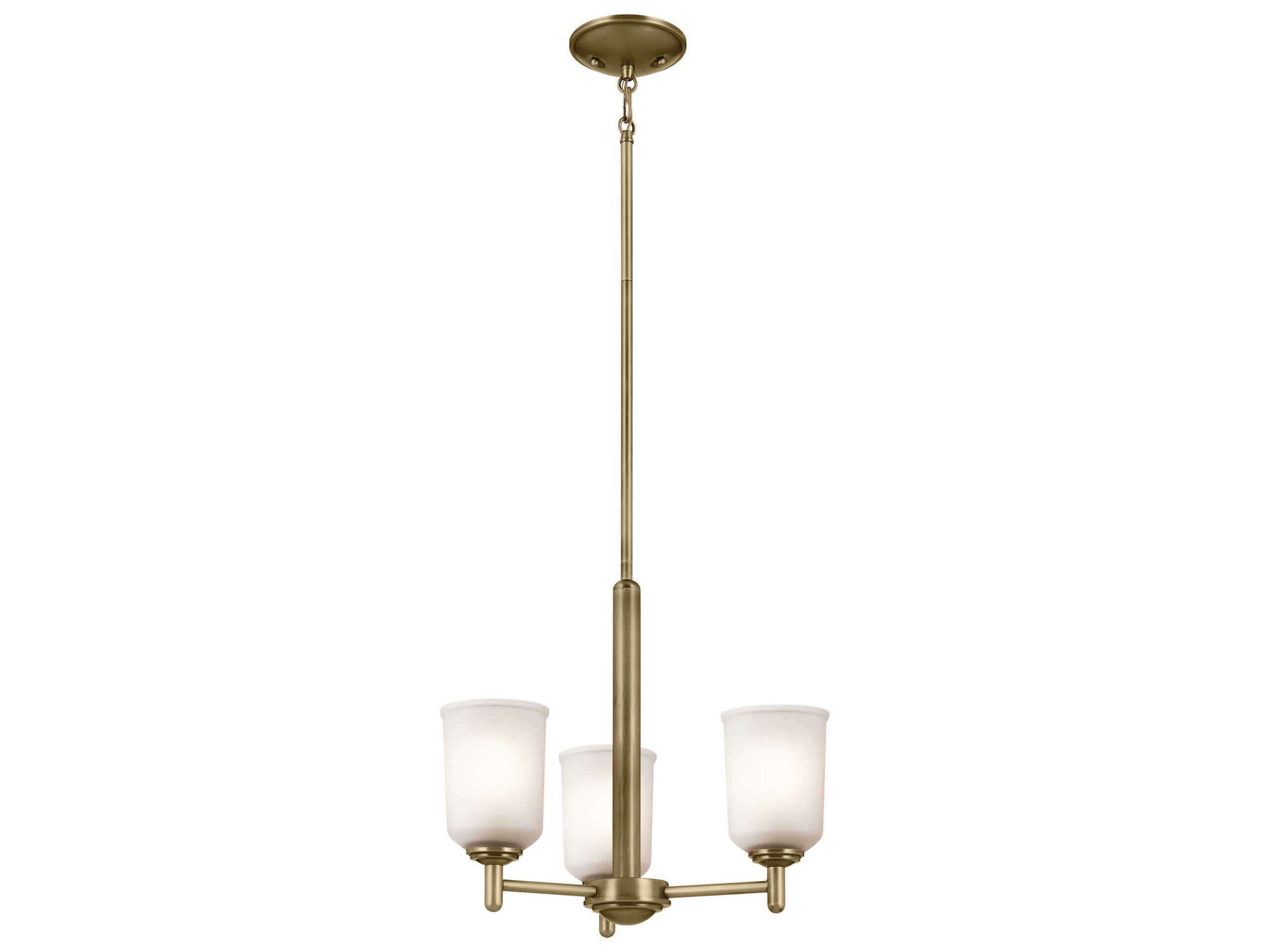 Kichler Shailene 3-Light Natural Brass Chandelier
