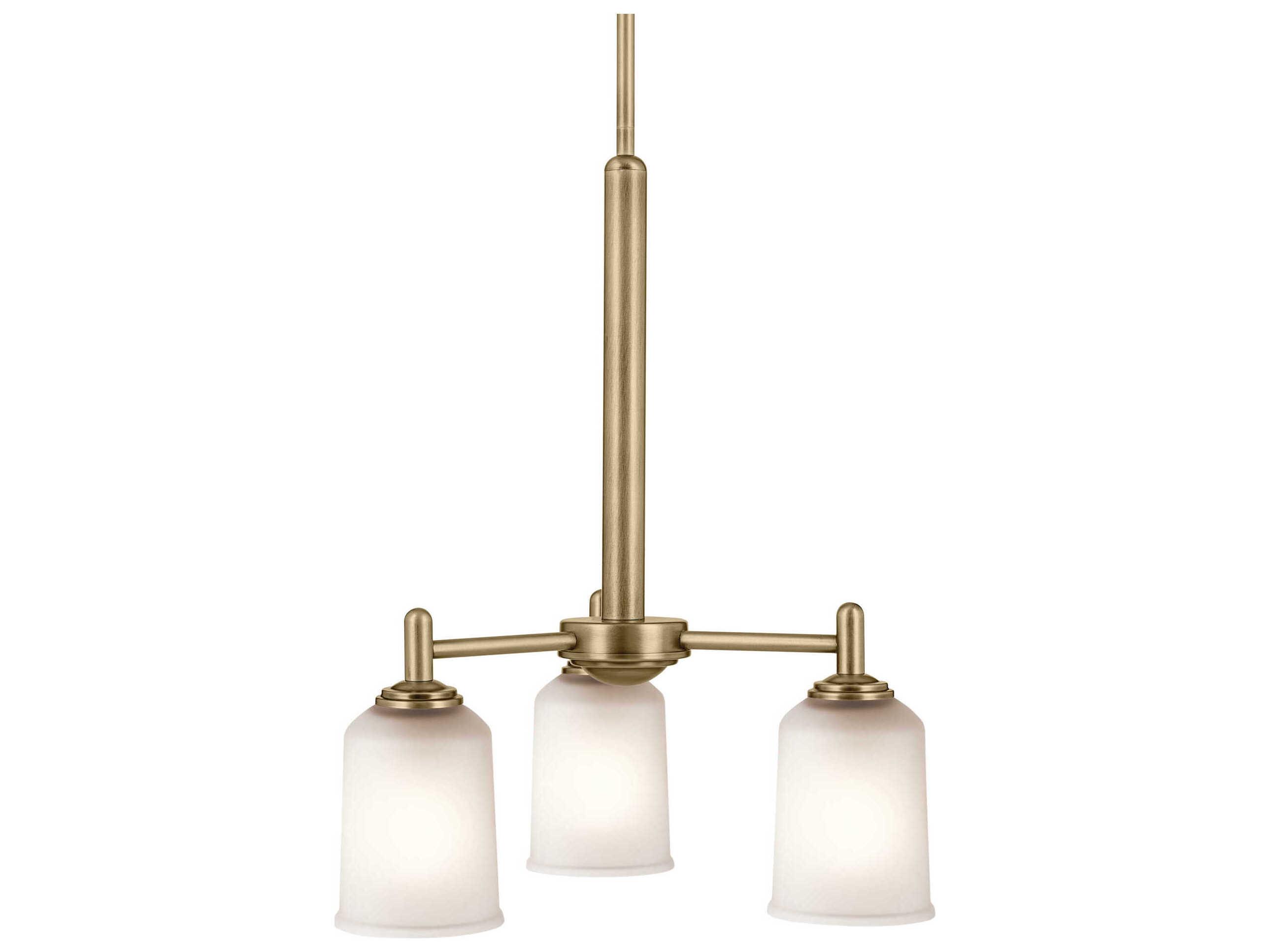 Kichler Shailene 3-Light Natural Brass Chandelier