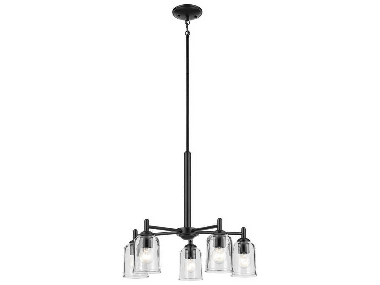 Kichler Shailene 5-Light Black Bell Chandelier