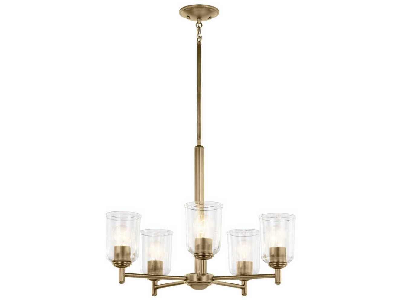 Kichler Shailene 5-Light Natural Brass Bell Chandelier