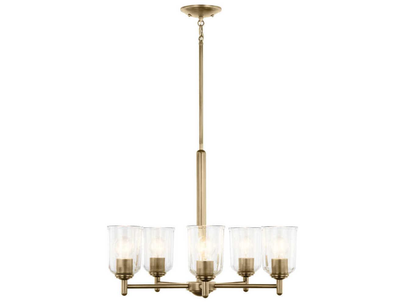 Kichler Shailene 5-Light Natural Brass Bell Chandelier