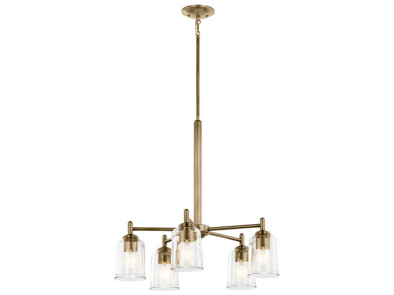 Kichler Shailene 5-Light Natural Brass Bell Chandelier