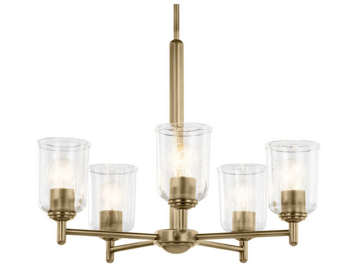 Kichler Shailene 5-Light Natural Brass Bell Chandelier