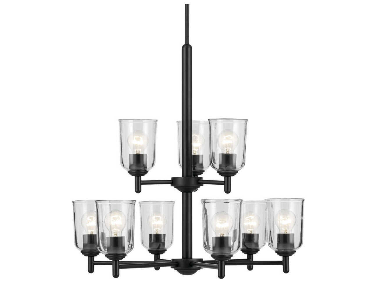 Kichler Shailene 9-Light Black Bell Chandelier