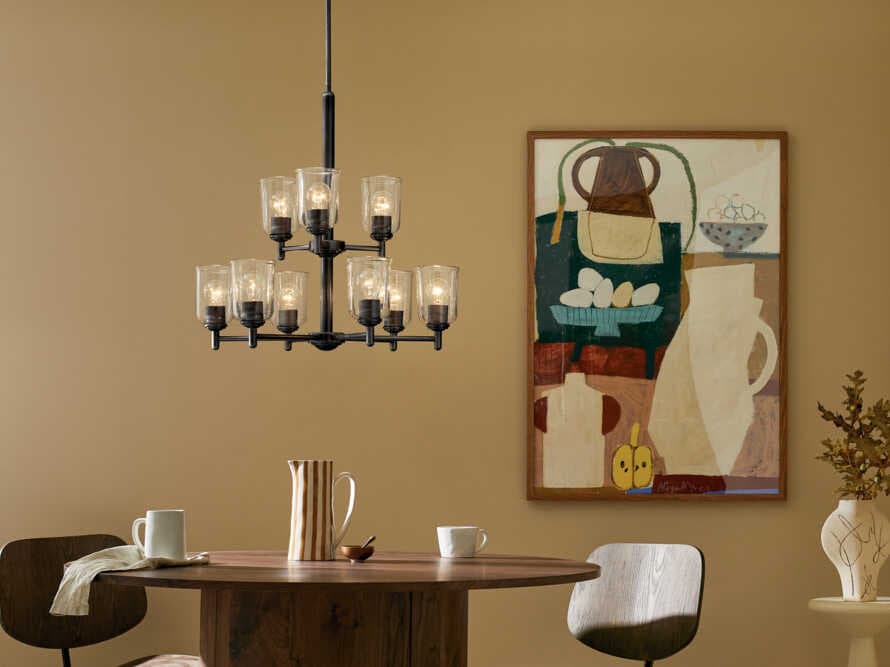 Kichler Shailene 9-Light Black Bell Chandelier