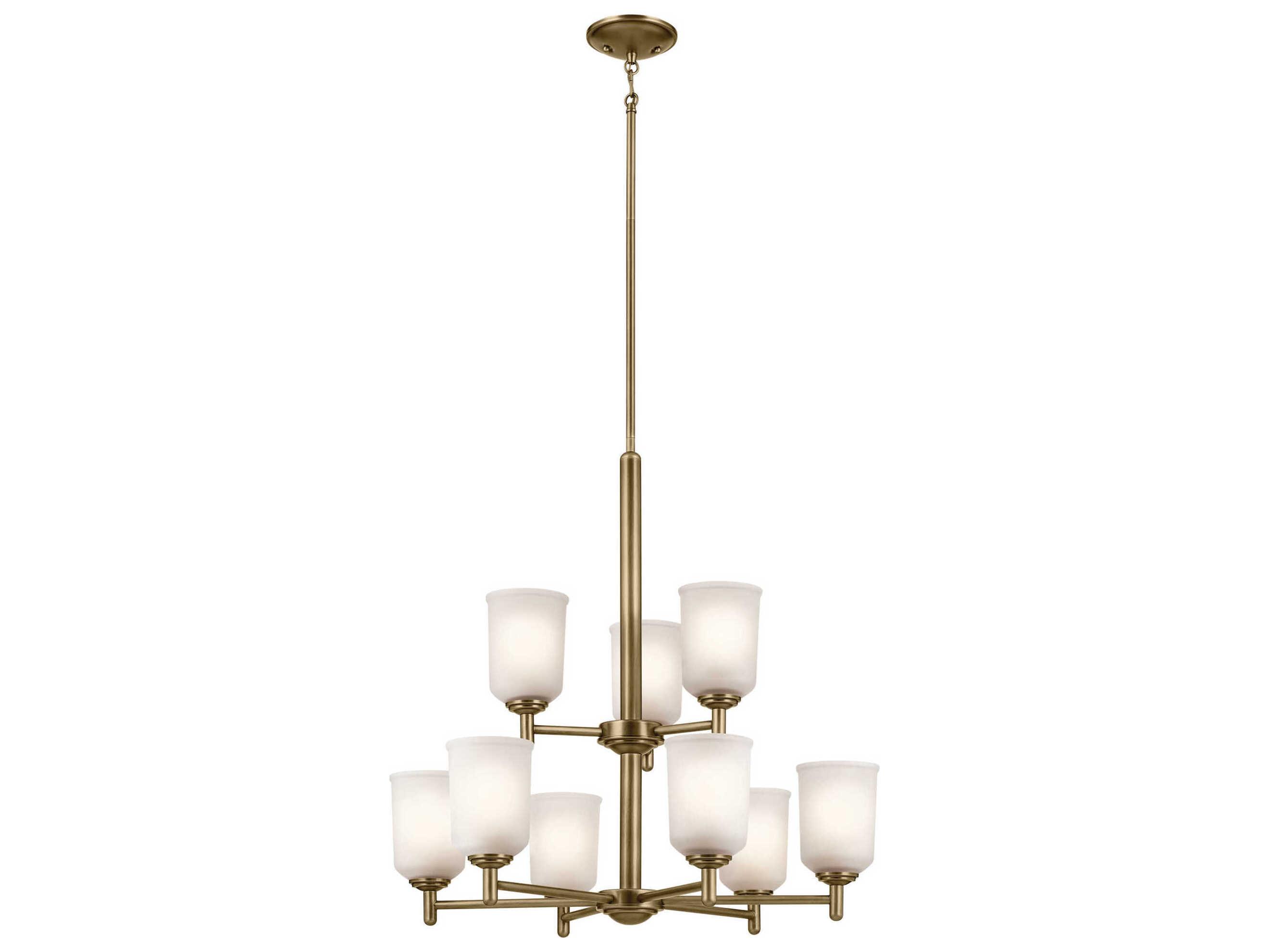 Kichler Shailene 9-Light Natural Brass Chandelier