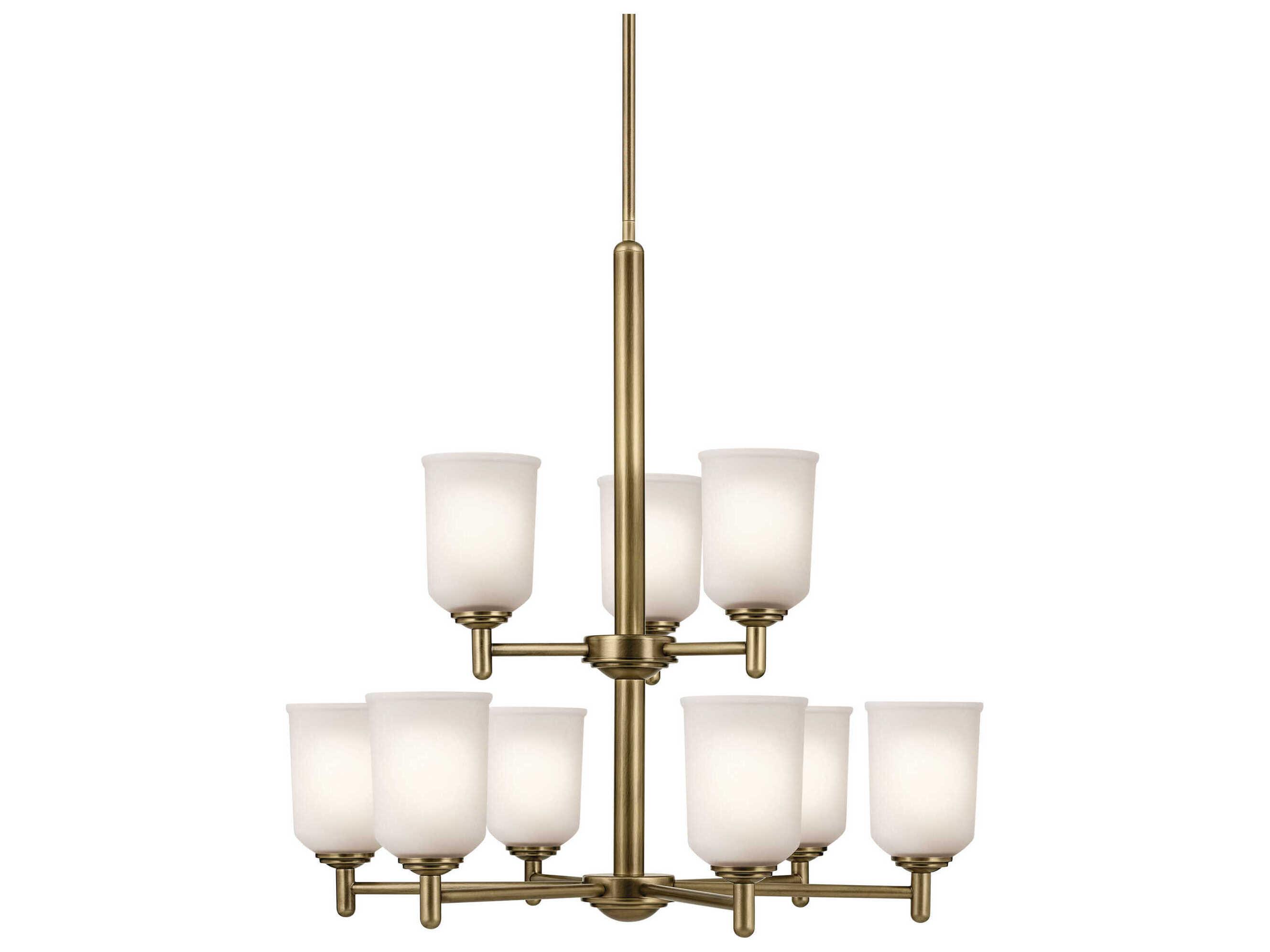 Kichler Shailene 9-Light Natural Brass Chandelier