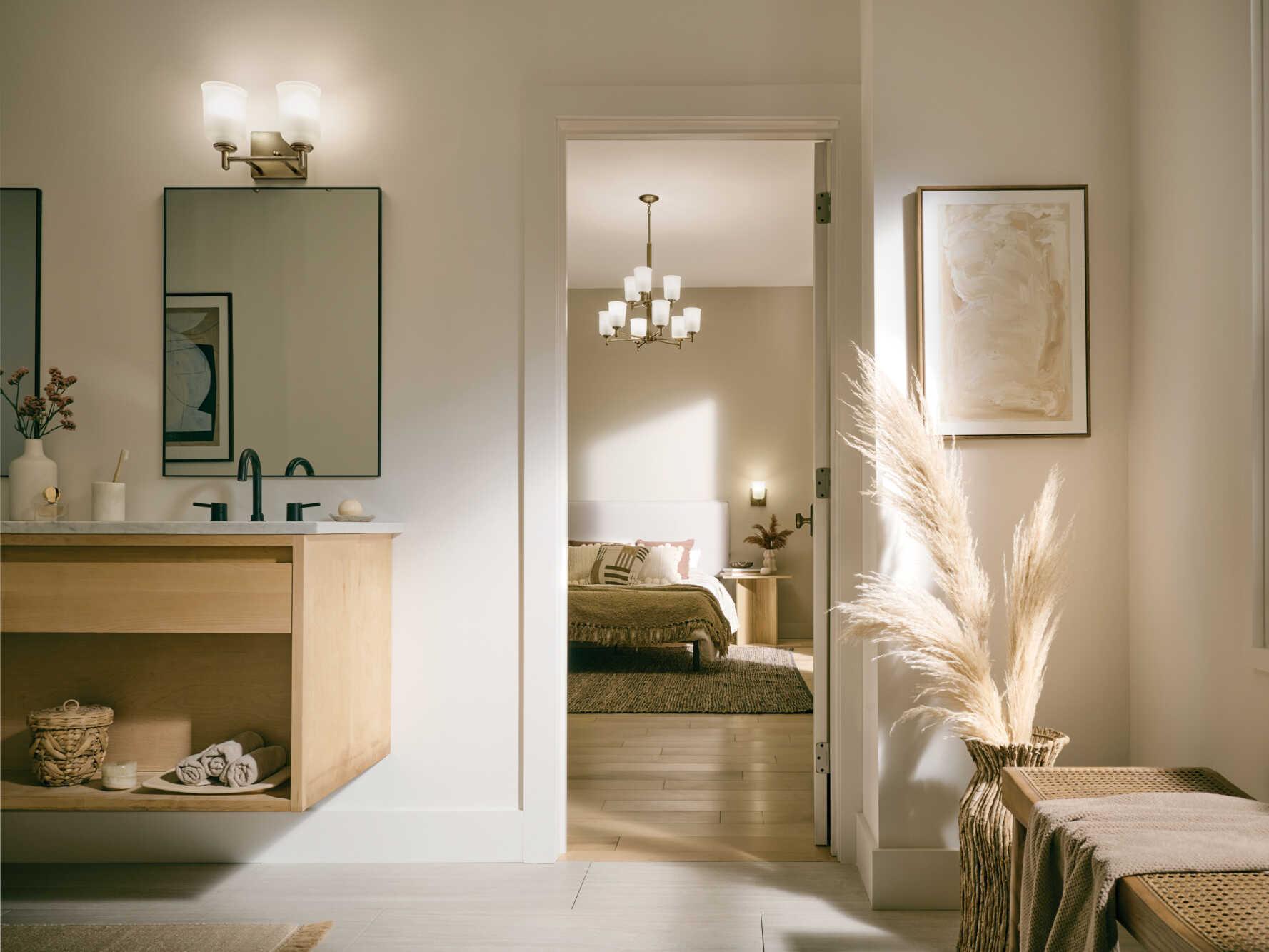 Kichler Shailene 9-Light Natural Brass Chandelier