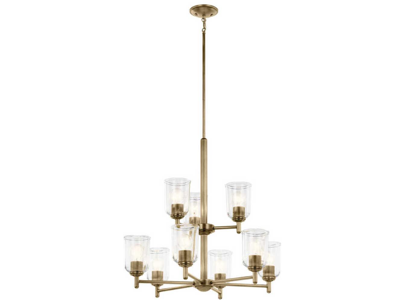 Kichler Shailene 9-Light Natural Brass Bell Chandelier