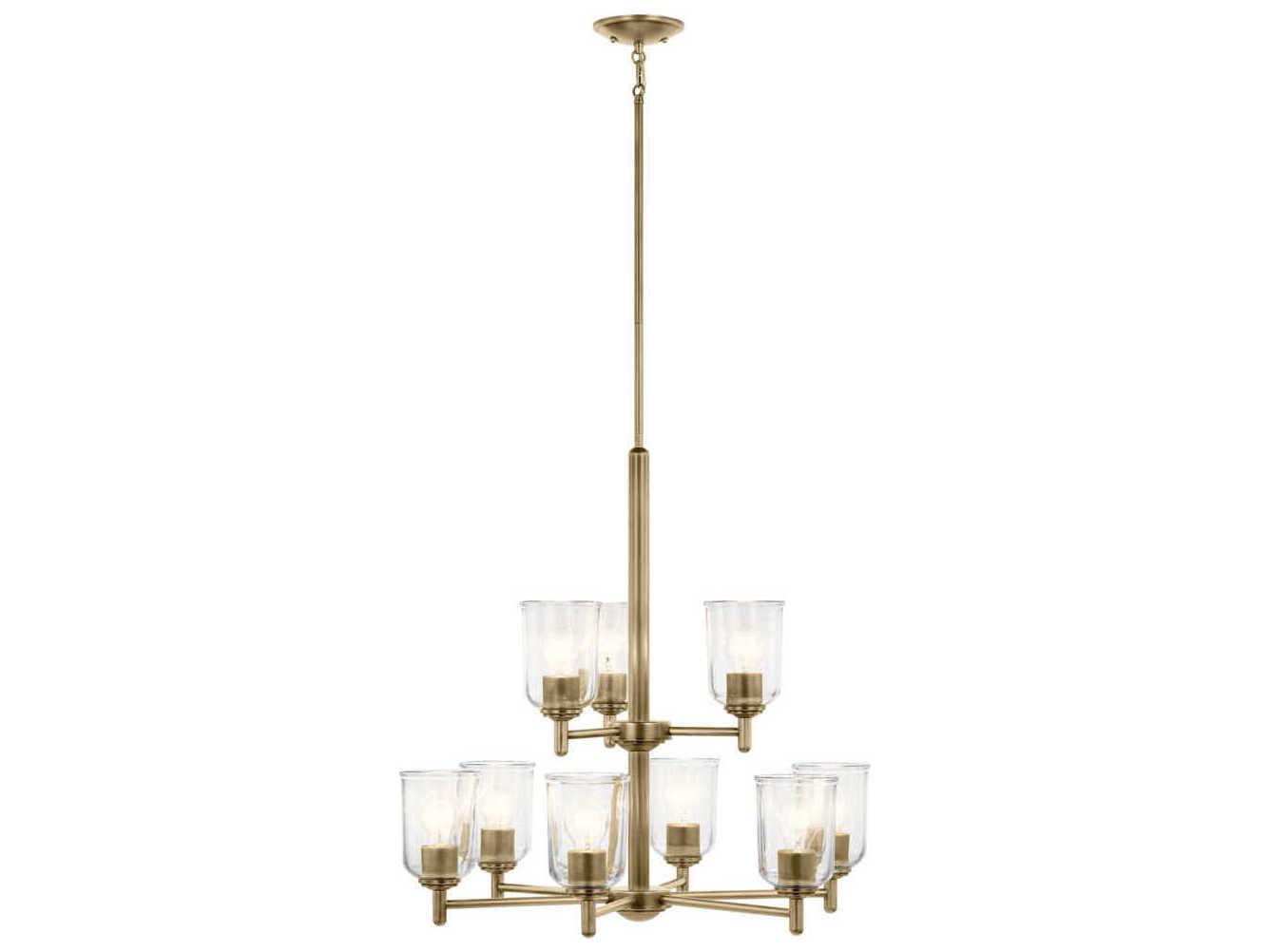 Kichler Shailene 9-Light Natural Brass Bell Chandelier