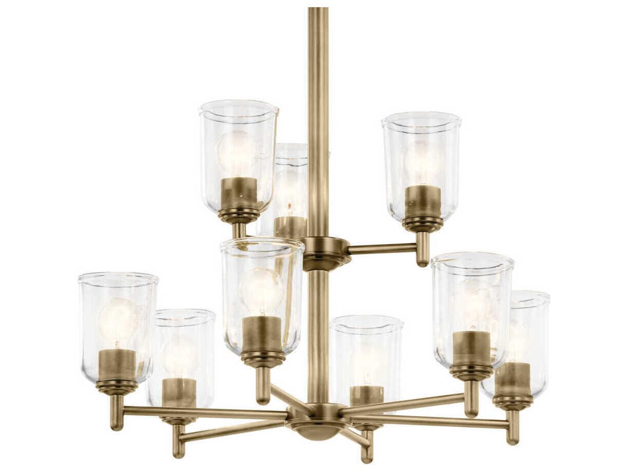 Kichler Shailene 9-Light Natural Brass Bell Chandelier