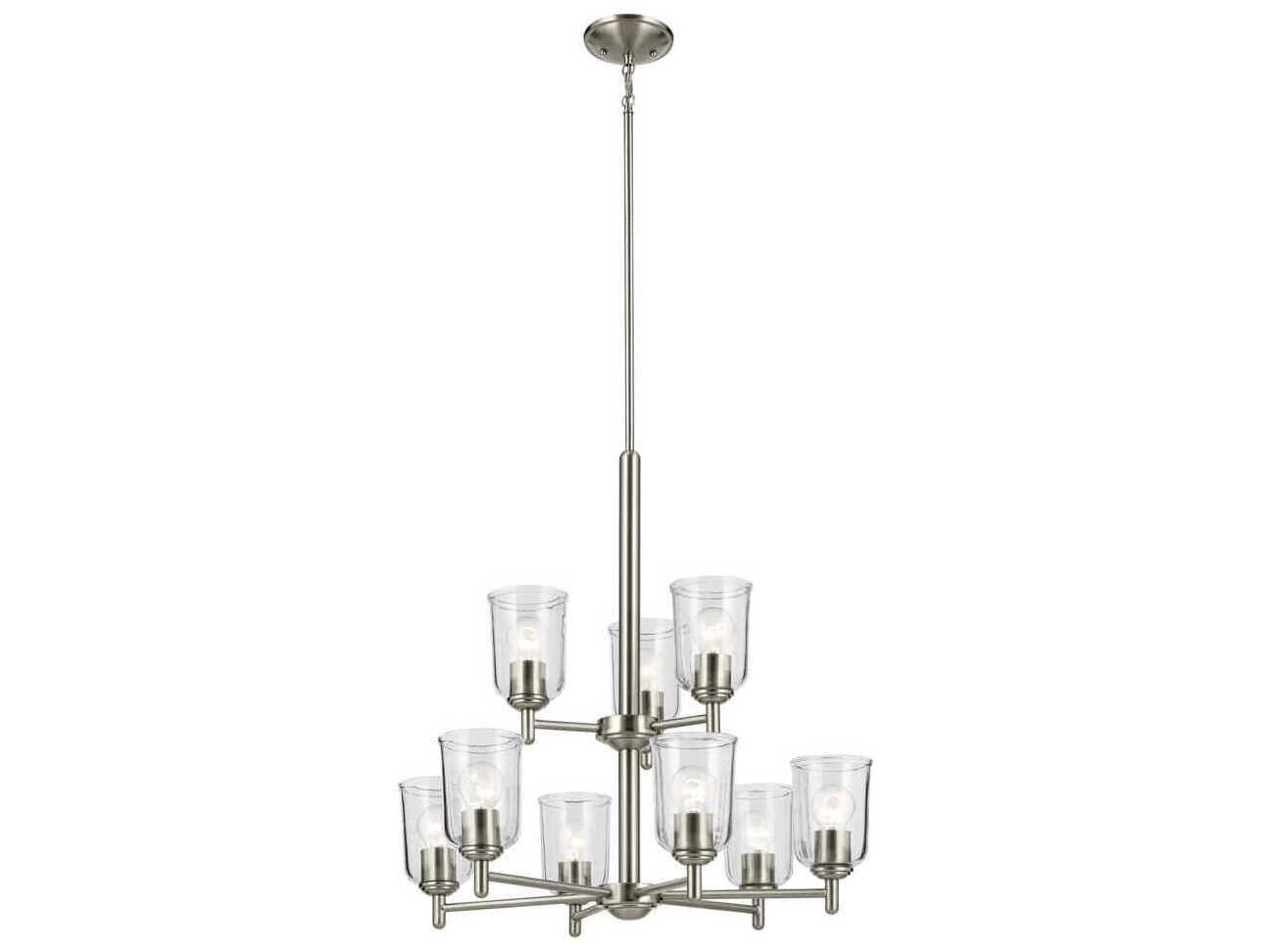 Kichler Shailene 9-Light Brushed Nickel Bell Chandelier