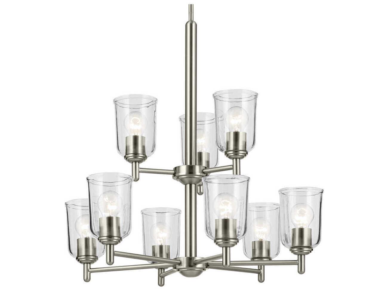 Kichler Shailene 9-Light Brushed Nickel Bell Chandelier