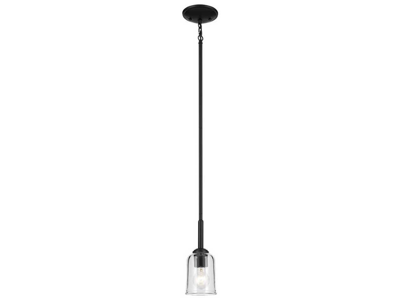 Kichler Shailene 1-Light Black Bell Mini Pendant