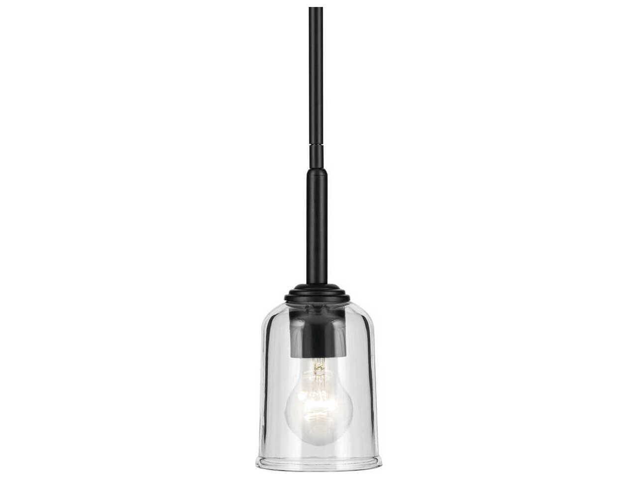 Kichler Shailene 1-Light Black Bell Mini Pendant
