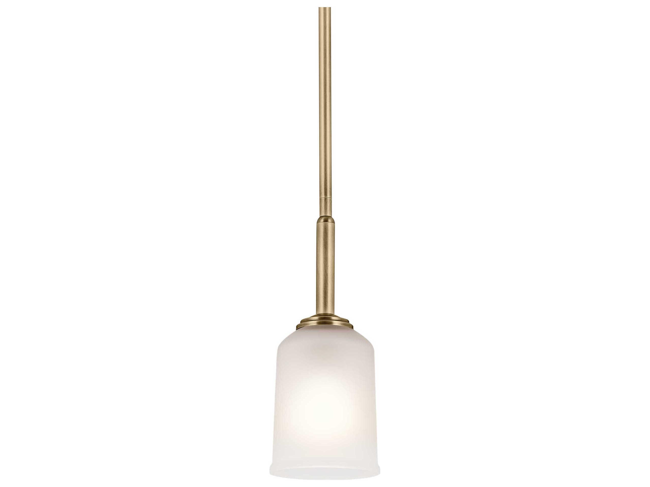 Kichler Shailene 1-Light Natural Brass Mini Pendant
