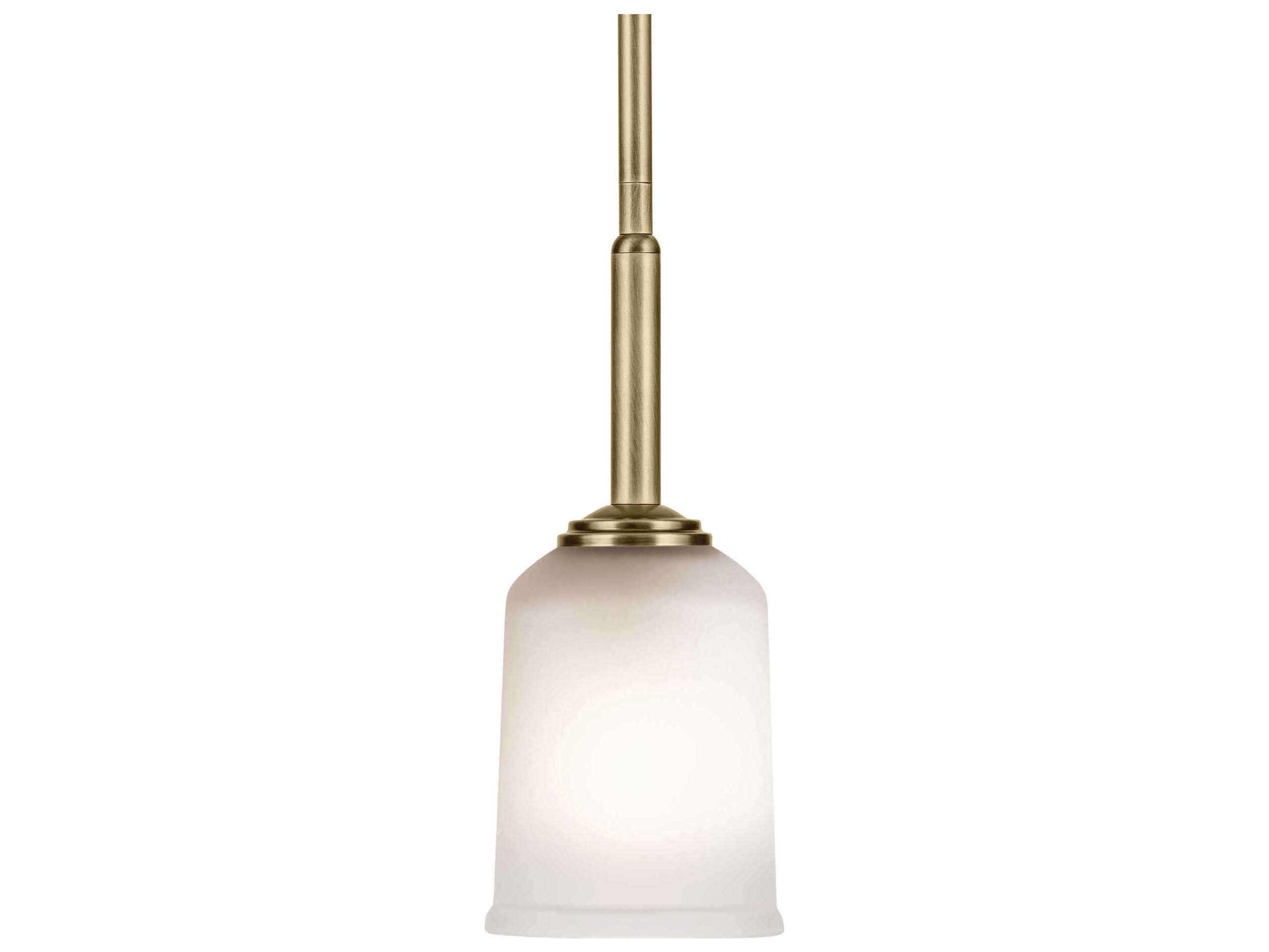 Kichler Shailene 1-Light Natural Brass Mini Pendant