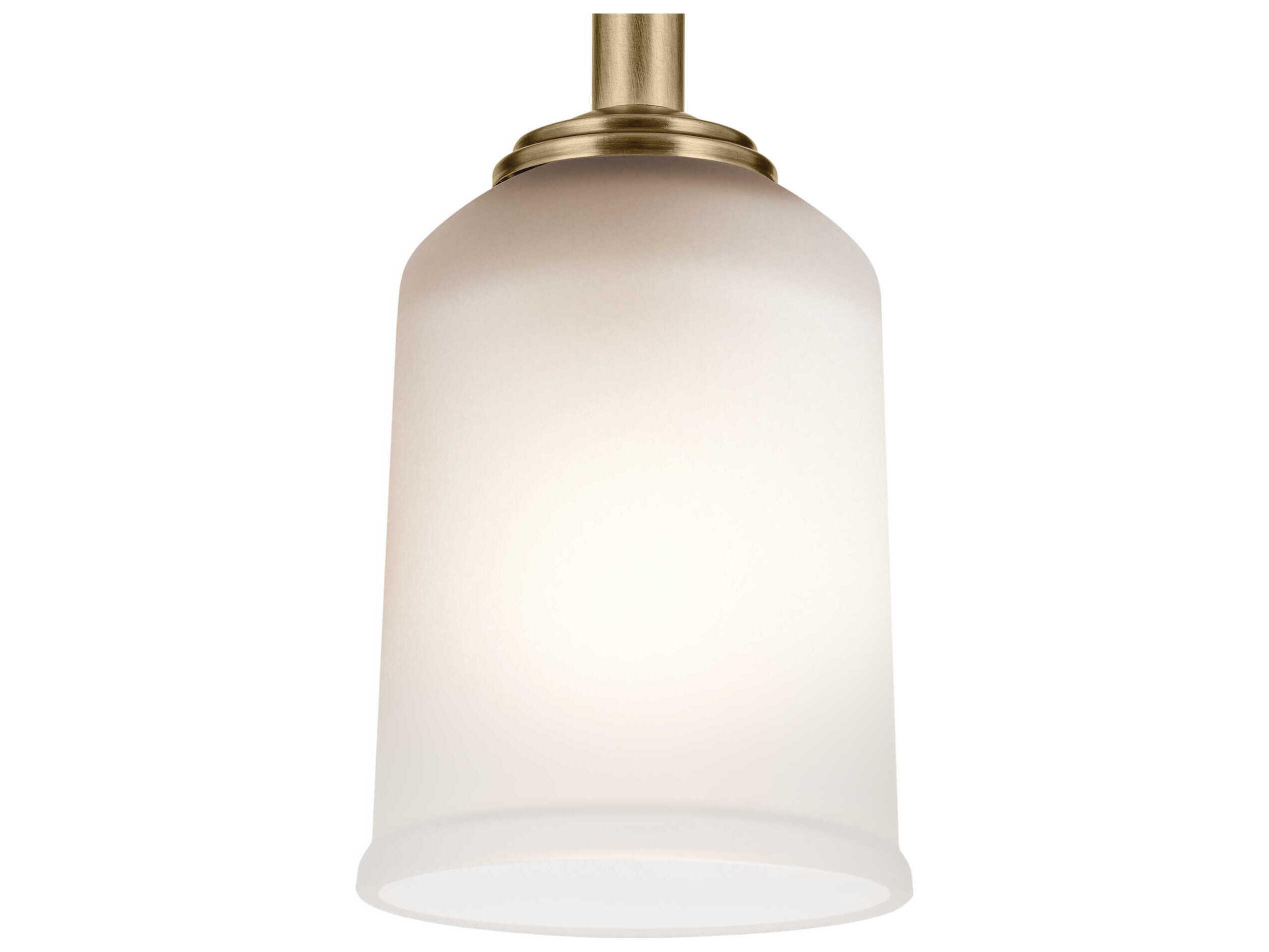 Kichler Shailene 1-Light Natural Brass Mini Pendant