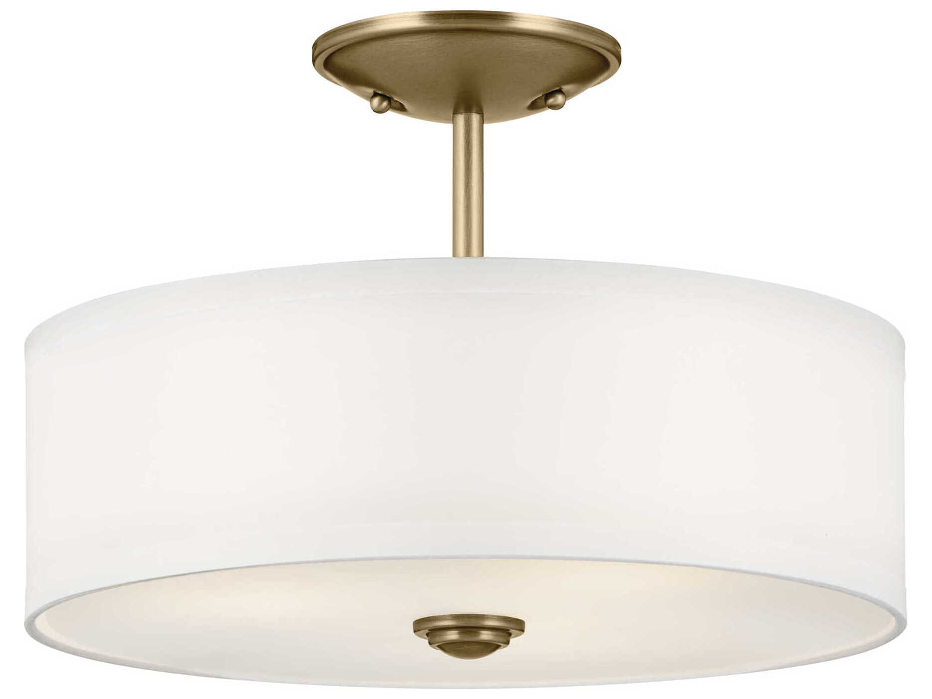 Kichler Shailene 3-Light Natural Brass Flush Mount