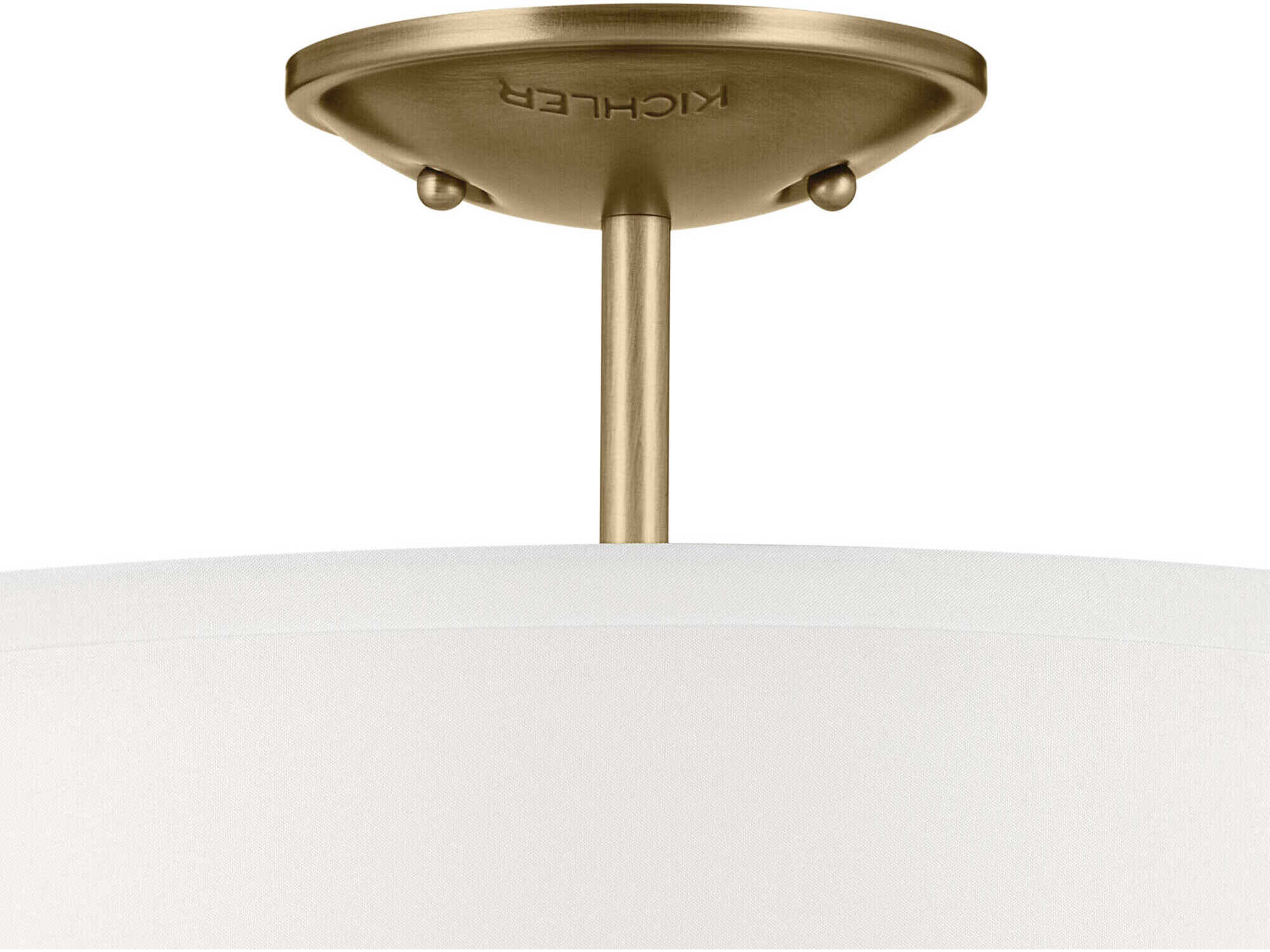 Kichler Shailene 3-Light Natural Brass Flush Mount