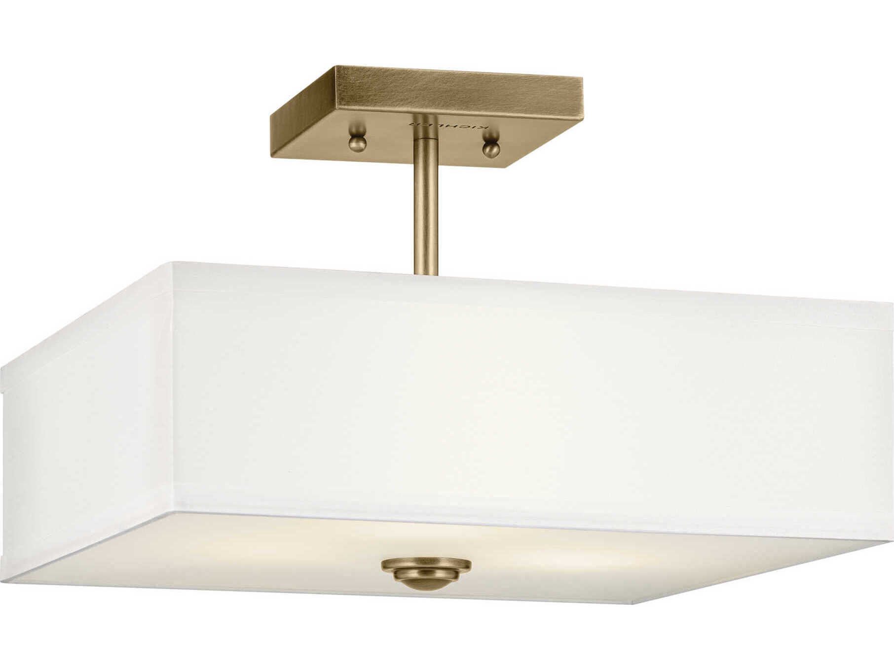 Kichler Shailene 3-Light Natural Brass Flush Mount