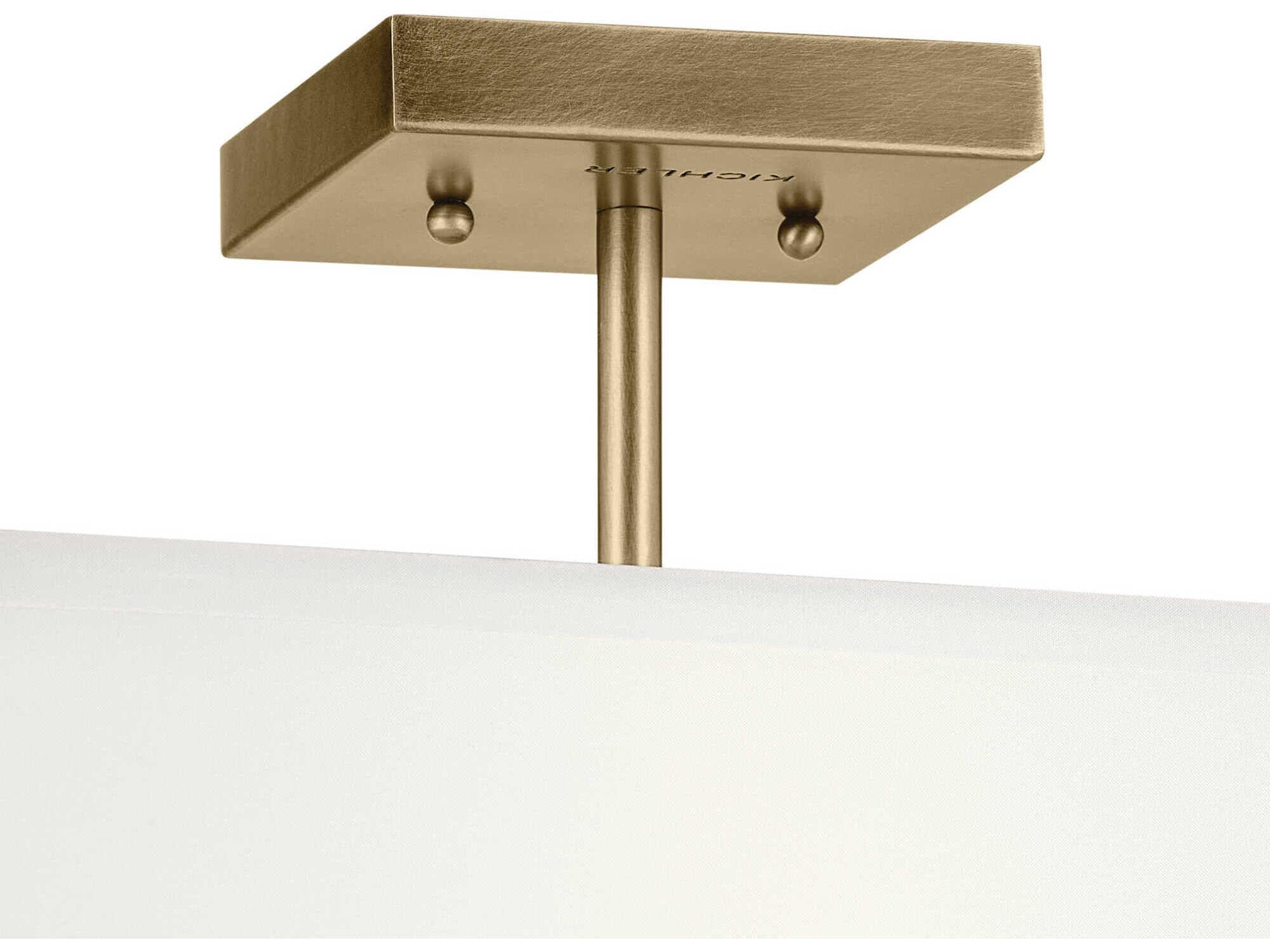 Kichler Shailene 3-Light Natural Brass Flush Mount