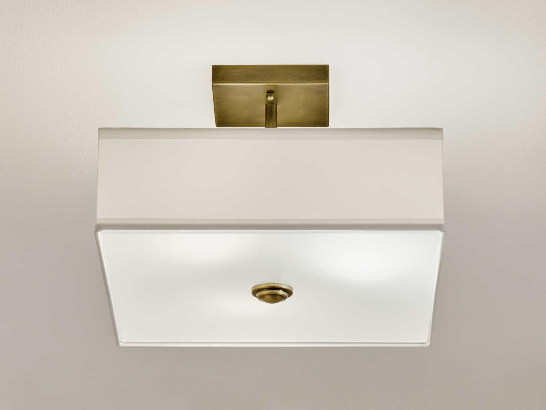Kichler Shailene 3-Light Natural Brass Flush Mount