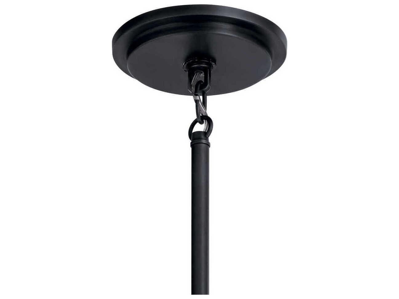 Kichler Alton 8-Light Black Glass Chandelier