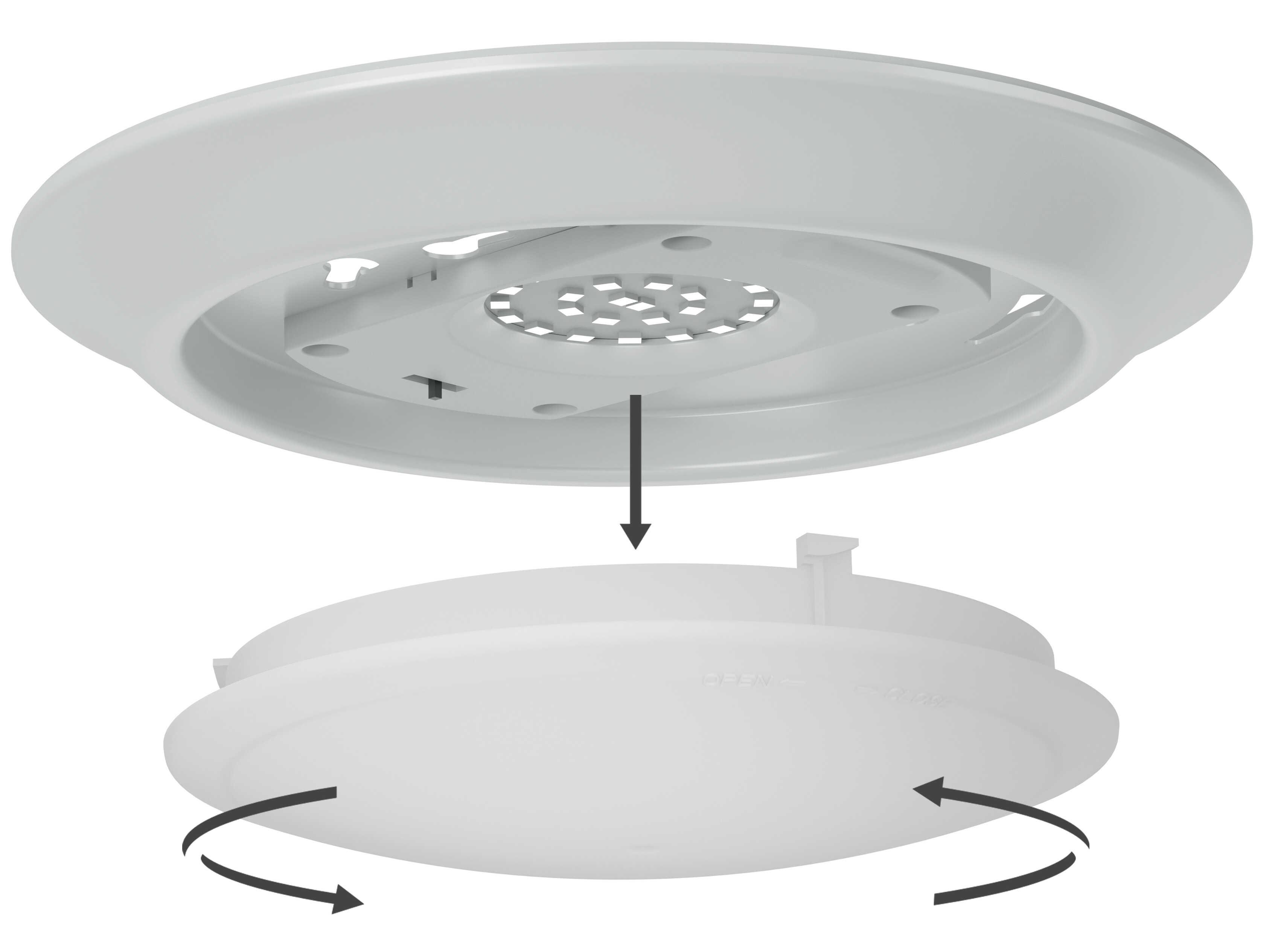 Kichler Low Profile Gen Select 1-Light White Round Flush Mount