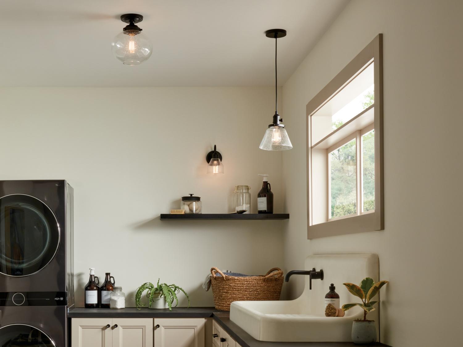 Kichler Avery 1-Light Black Mini Pendant